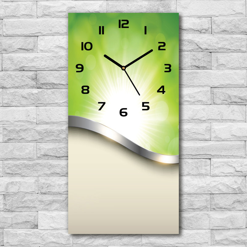 Jamion Glass Wall Clock, Green/Black