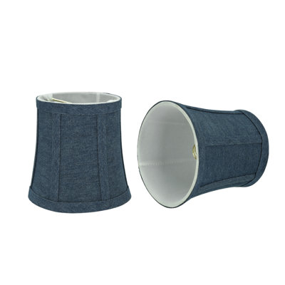 Abat-jour cloche en tissu 5 "H (denim)