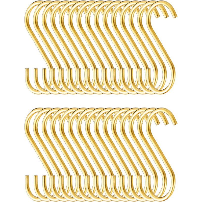 Delino Steel Straight Hanging Pot Rack, Gold