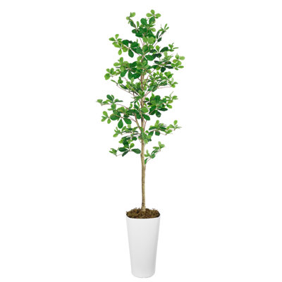 74'' Faux Eucalyptus Plant In  White Pot