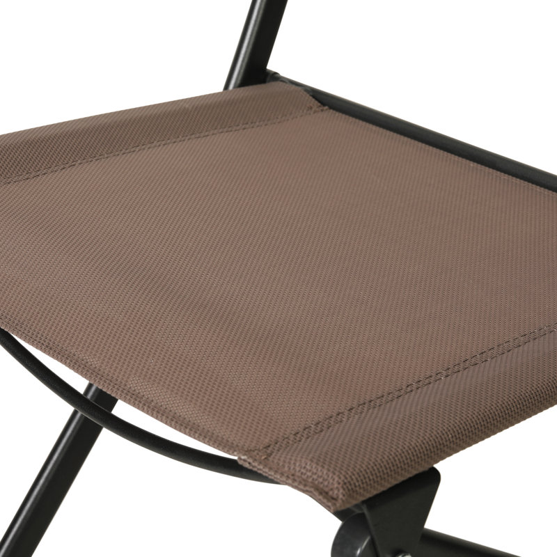 Chaise pliante Bismask, Noir / brun