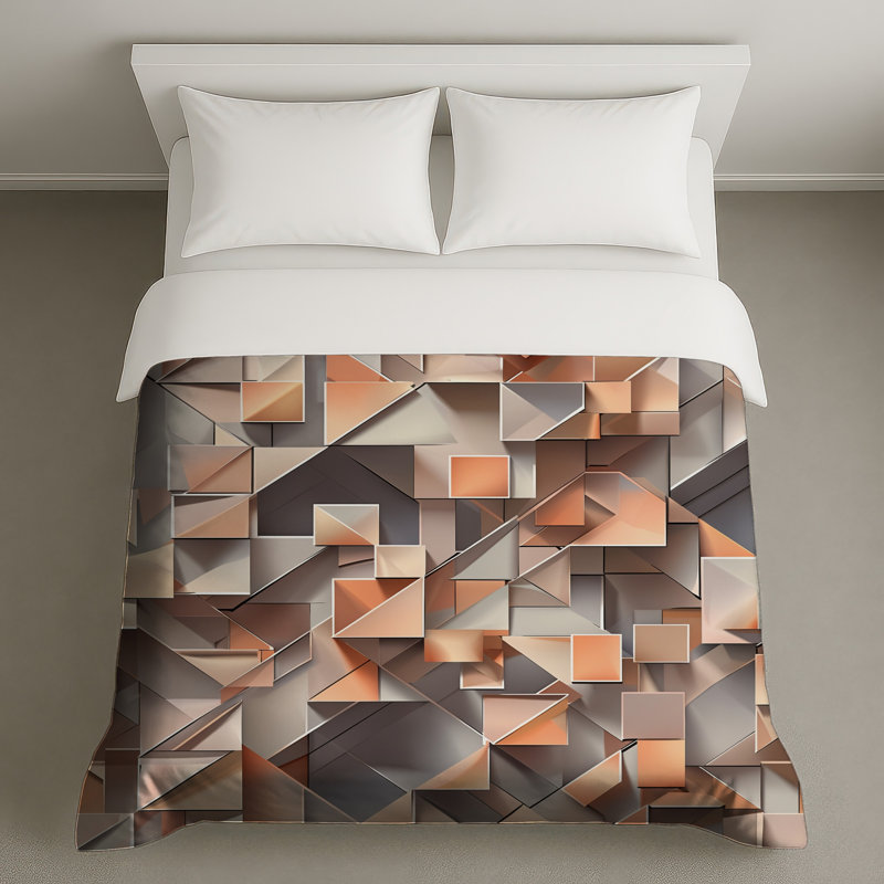 Housses de couette à formes géométriques abstraites, King