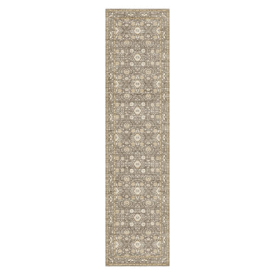 Tapis lavables à la machine : tapis doux de style vintage pour salons et chambres, tapis antidérapants pour couloirs, tapis pour cuisines et salles à manger, tapis pour salles de bains et buanderies (taupe)