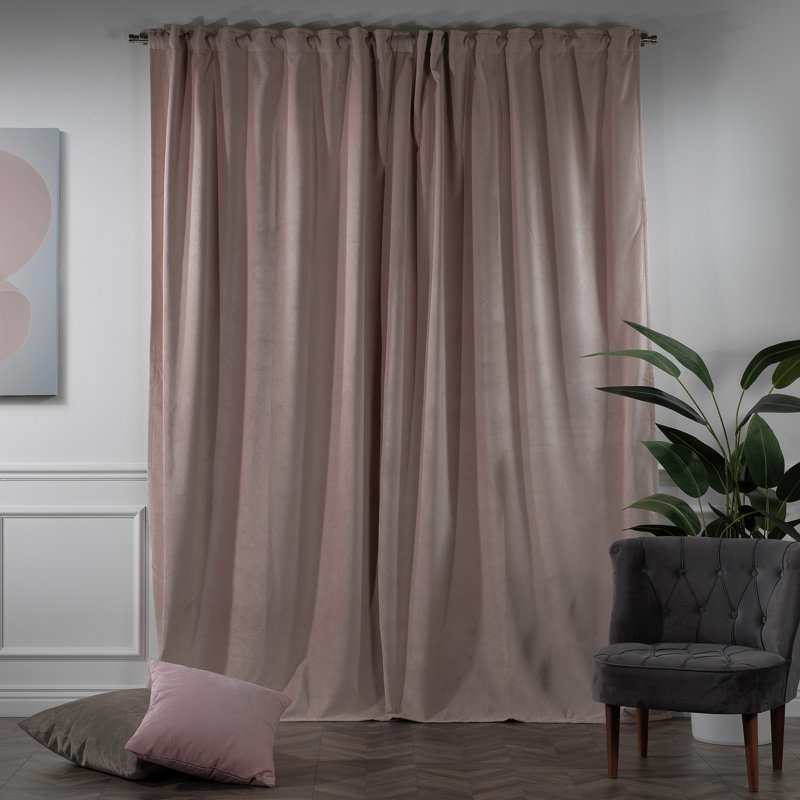 Matte Velvet Extra Wide x Extra Long Custom Made Decorative Double Panel, 52" W x 120" L, 14 Salt