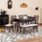 Modern Rectangular Lift-top Storage Dining Table With Drawer, Walnut, 66 Inch - Seats 6