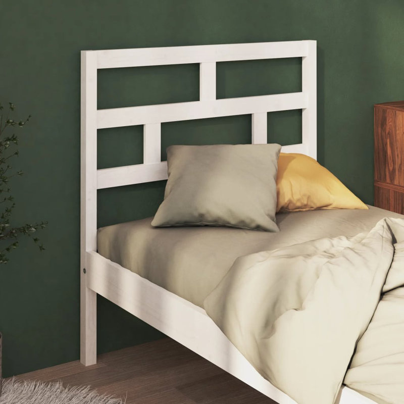 Macintyre Solid Wood Headboard, White, 96 x 100 cm