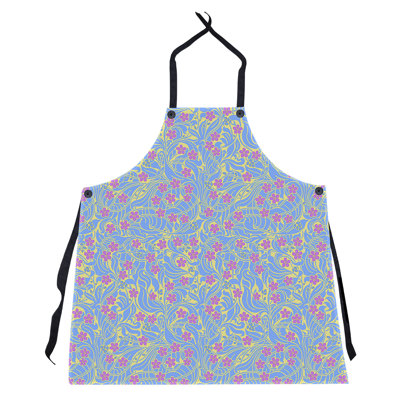 Tablier à motif floral à tourbillons