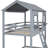 Gray Twin Over Bunk Bed With Front Windows - Enhance Natural Solid Wood Stable Construction