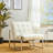 Siebo 30'' Wide Tufted Cream Armchair-59654135