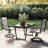 Set of 2 Outdoor Patio 360° Swivel Dining Rocking Chairs - All Weather, Padded PVC-coated polyester Mesh, Rust-Proof Steel Frame, 400 Lb Capacity-1537225016-1537225015
