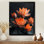 Orange orange, gris, rétro, photo de lotus I - art mural lotus