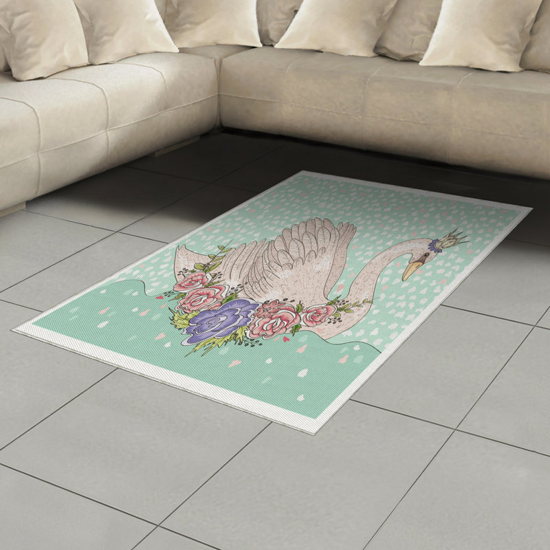 Tapis décoratif à longs fibres en polyester à haute densité pour grand lit Queen, Rectangle— 4 pi x 5 pi 8 po