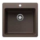 Liven SILGRANIT 21" L x 20.5" W Single Basin Drop-In/Undermount Kitchen Sink