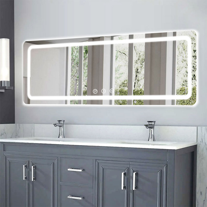 Myianna 63in Standing Bathroom Mirror Adjust 3 Color Temperature