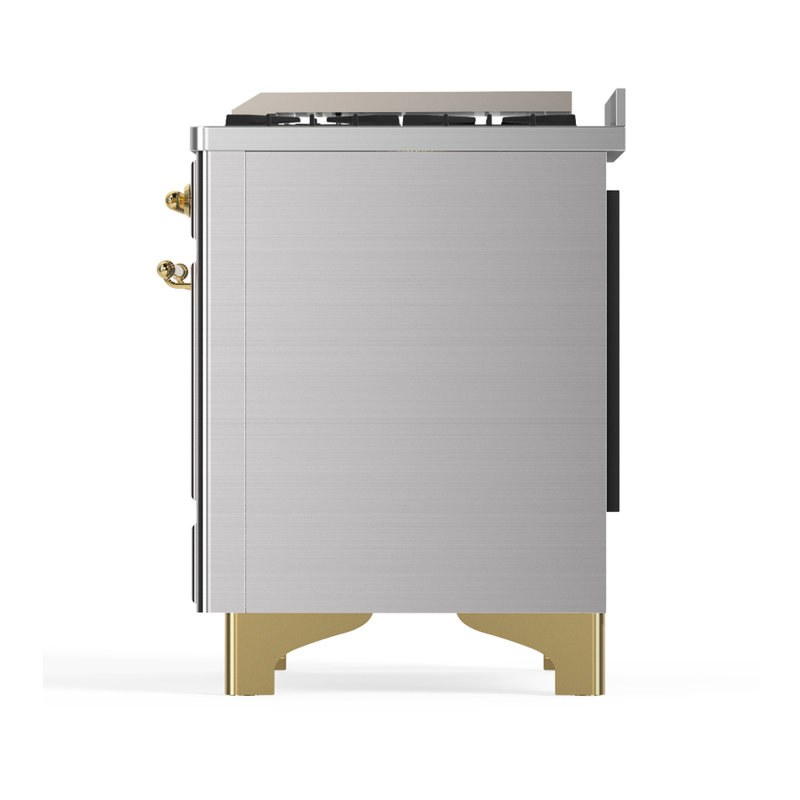 Majestic III Series 40 Inch Dual Fuel Range with 6 Sealed Burners, Griddle, in Mightnight Blue (Natural Gas, Chrome Trim)