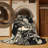 Machine Washable Medford American Football Helmet Classic Damask Rug in Gray – Black Binding-1952957730
