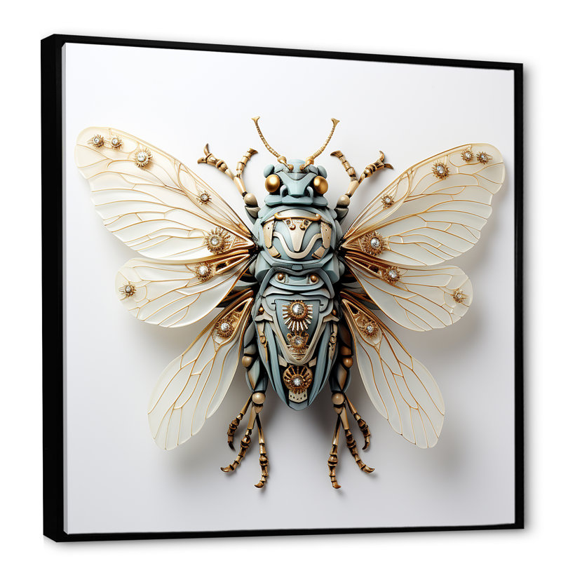 Captivating Moths Insect I - Art mural insectes et insectes, Cadre flottant noir, H 30 po x l 30 po x P 1,5 po