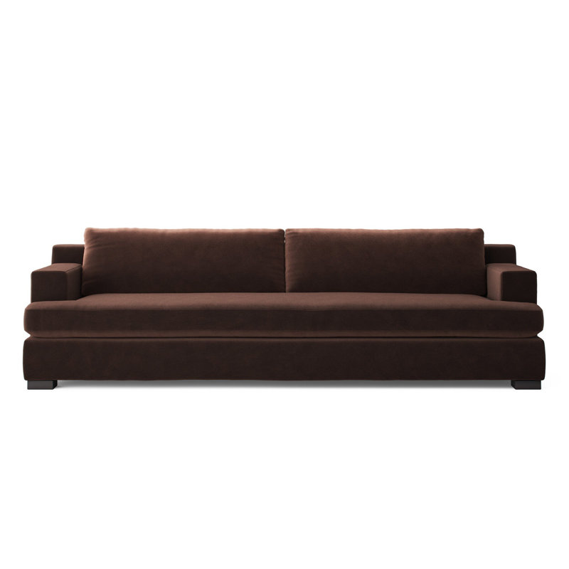 Jake Ann Sofa Crypton Nomad Snow, 33" H x 110" W x 42.50" D, Crypton Nomad Snow