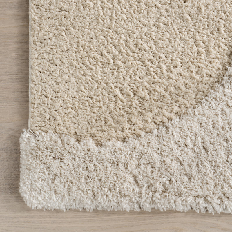 Hazy Swirl Abstract Shag Area Rug, Rectangle 8' x 10'
