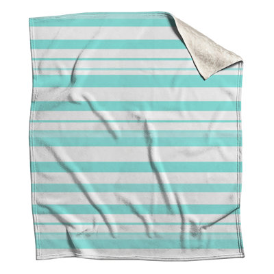 Light Blue White Stripes Blankets