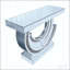 Console à miroir en diamant concassé-1080737584