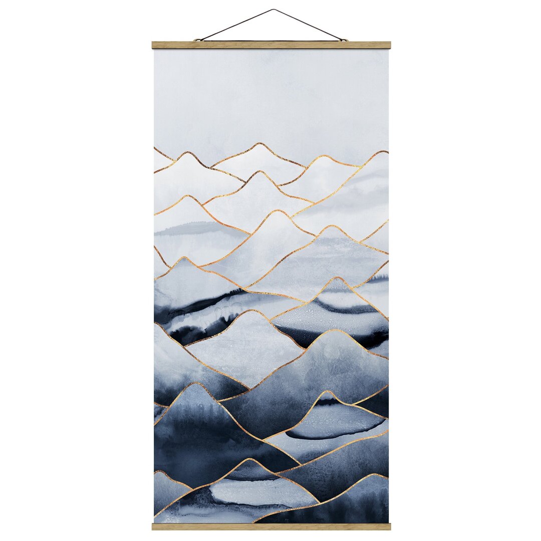 Kunstdruck Mountains White Gold von Elisabeth Fredriksson