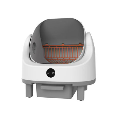 Self Cleaning Cat Litter Tray, Open-Top Automatic Cat Litter Box, App Control with Safety Sensors, 9L Large Waste Bin/Odor-Free Anti-Pinch Smart Robot Litter Box for Multiple Cats Households
