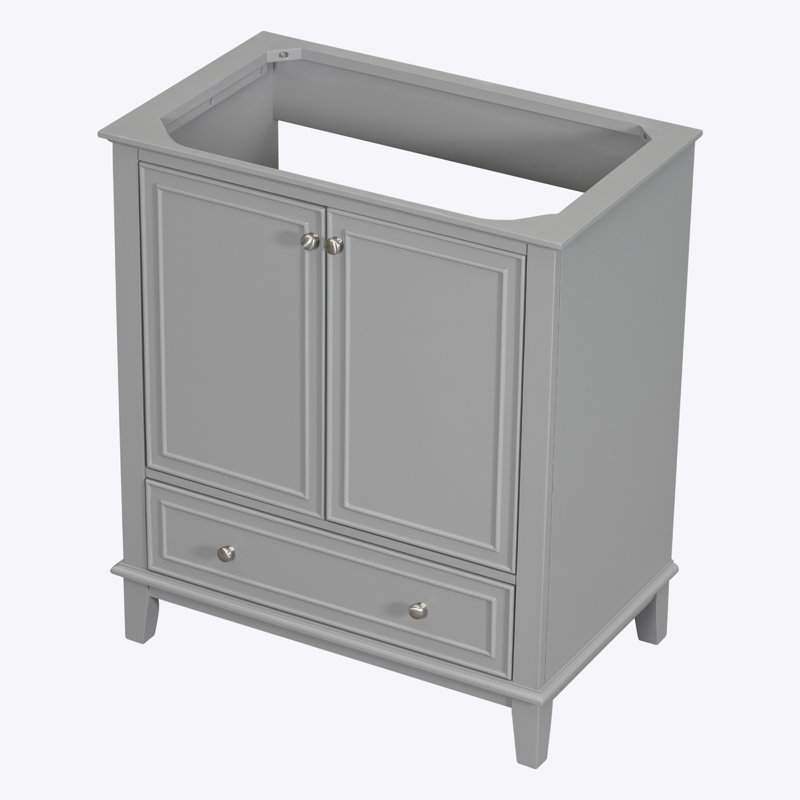 Base de meuble-lavabo simple 29,5 po seulement, Gris
