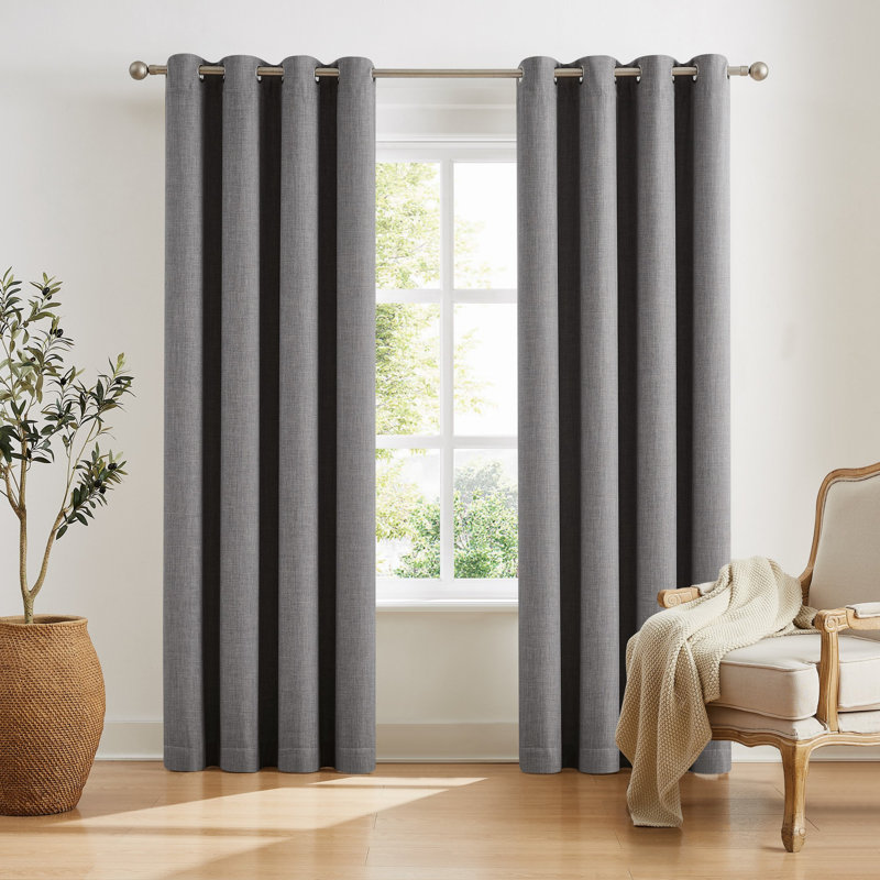 Paire de panneaux isolants à œillets avec doublure amovible THERMALBARRIER I-SNAP , Gris, L 52 po x L 95 po