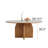 Jerhonda 59" Modern Round Dining Table for 6-8, Glossy Sintered Stone Table top with Solid  Wood Legs-33240672