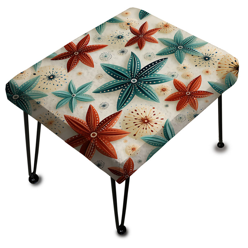 Coastal Starfish Symmetry - Repose-pieds rectangulaire Coastal