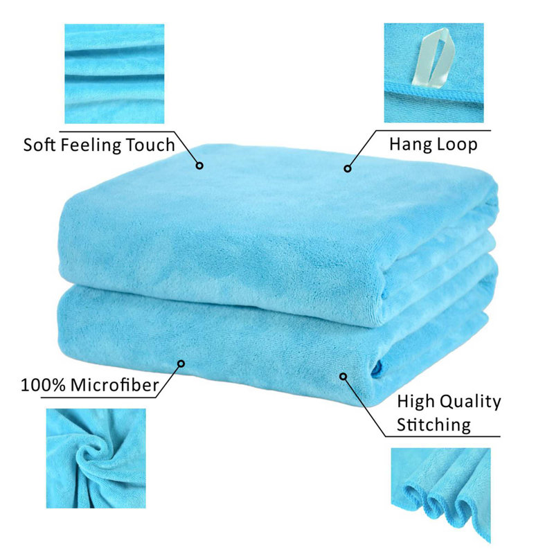 Galligan Midweight Bath Towel, Sky Blue