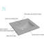Solid Surface Polyurethane Resin Streamline Nano Vanity Top With Sink, Durable, Consistent Colour, Easy-to-Clean, Built-in Overflow, 37"W x 22"D-111812282