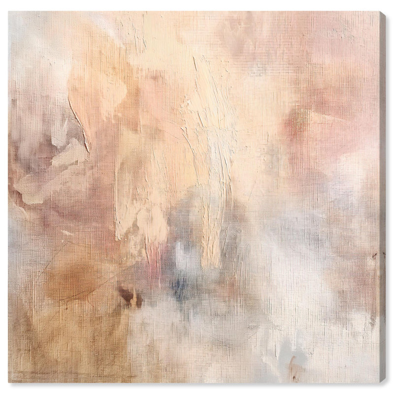 Smeared Codex III 12" x 12" Abstract Canvas Art