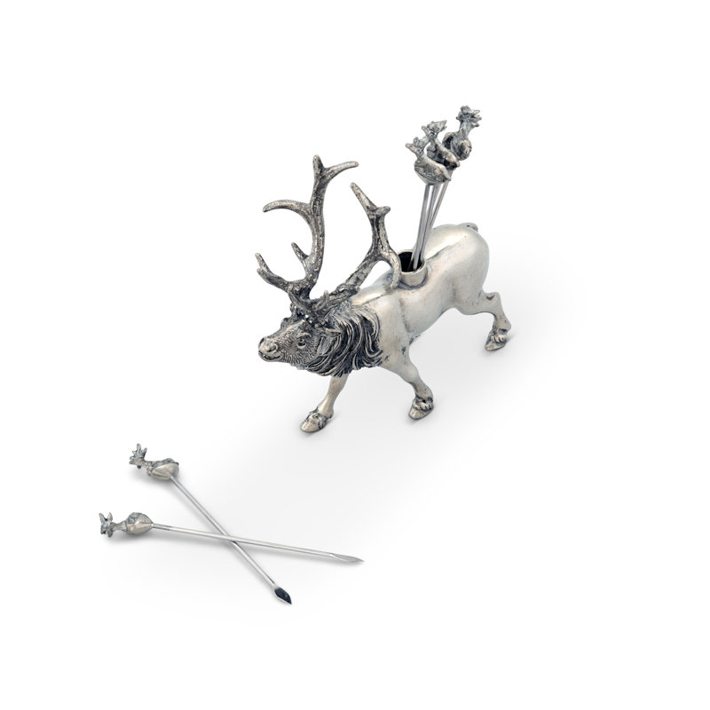 Elk Pewter 7-Piece Cheese Marker Set