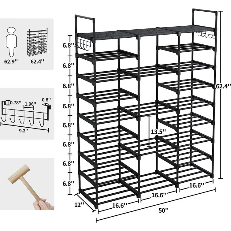 Stackable Shoe Rack, Shoe Storage, Shoe Shelf Dxf Files 