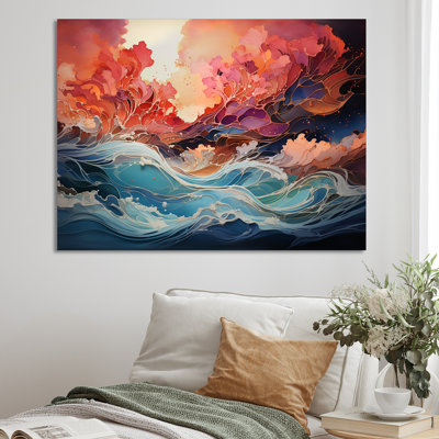 Art japonais sur toile, "Tempête japonaise"