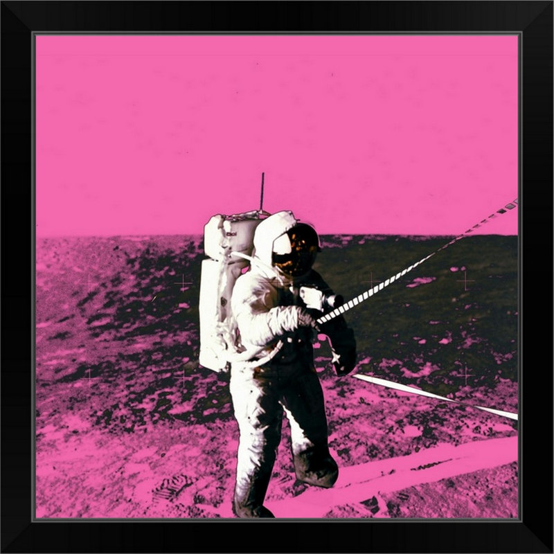 « spaces iii », reproduction d’art encadrée novogratz, Cadre noir, H 23 po x l 23 po x P 1 po