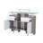 Naftali Rectangle Glass Reception Desk