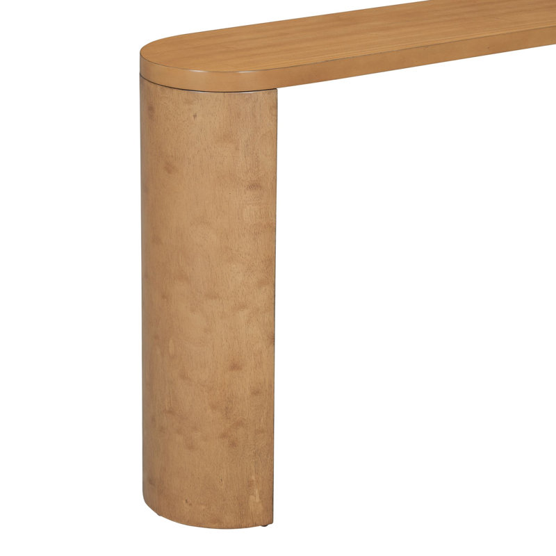Console ovale 59,6 po Breisch pour l'entrée, le couloir et le vestibule, Bois naturel
