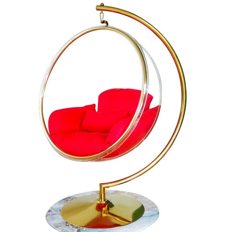 Balancelle avec support, Or / rouge