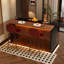 Ensemble d'îlot de cuisine 63 pouces avec 2 tabourets de bar - surface d'aspect marbre avec éclairage DEL-890321552-890321559