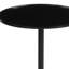 Table de bout à piédestal en marbre brun 22 po
