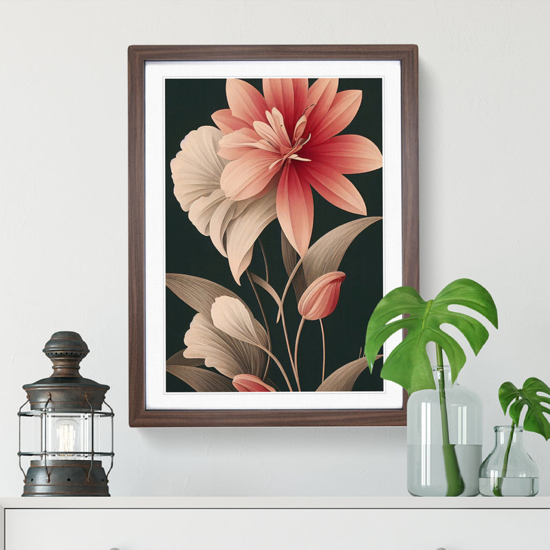 Astounding Flower - Single Picture Frame Print, Walnut Framed, 64cm H x 46cm W x 2cm D