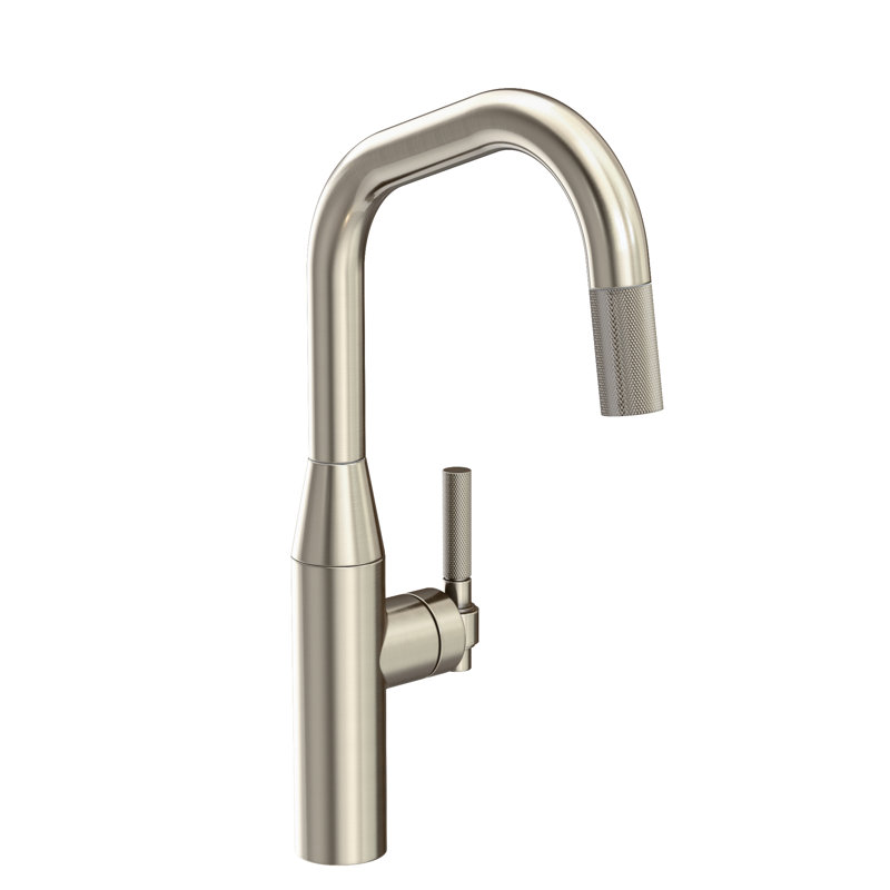 Muncy Single Handle Pull Down Kitchen Faucet, Antique Nickel