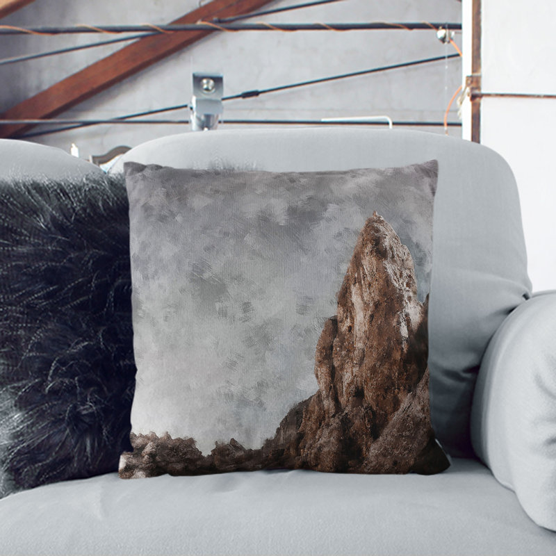 Square Throw Cushion, Black, 40cm H x 40cm W x 15cm D