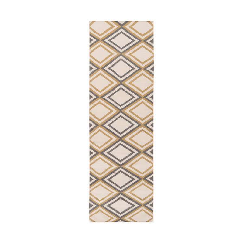 Araliya Wool Geometric Indoor Rug, Runner 2'6" x 8'