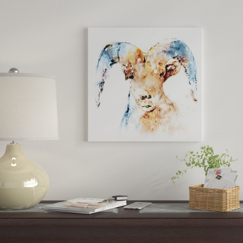 « watercolour mev », reproduction sur toile, H 48 po x l 48 po x P 1,5 po, Toile tendue, Pas de tapis