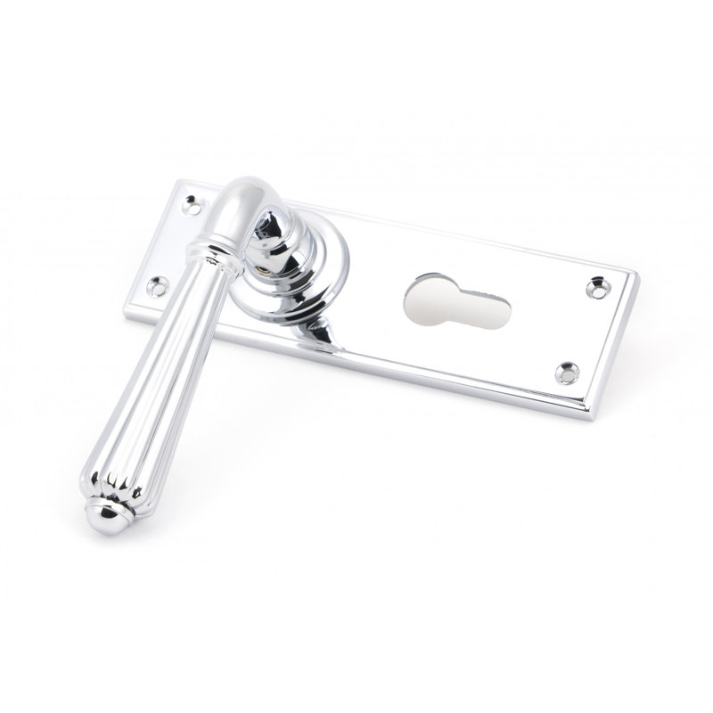 Hinton Lock Door Handle Kit, Polished Chrome