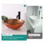 Lavabo de salle de bain vasque en verre trempé avec drain escamotable, brun-1787377003
